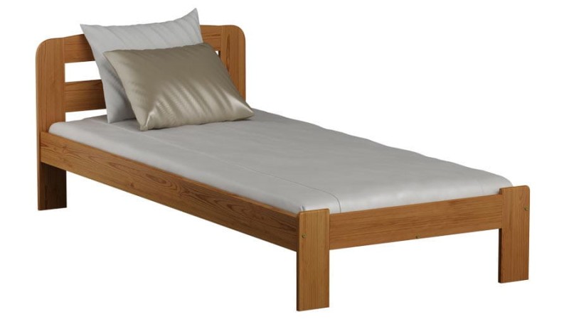 Pat din lemn 90x200 cu saltea din spumă cu somieră Sara