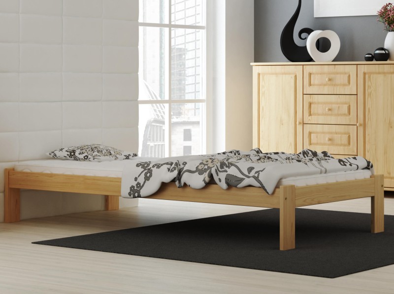 Pat din lemn 80x200 cu somieră Irys eco PIN