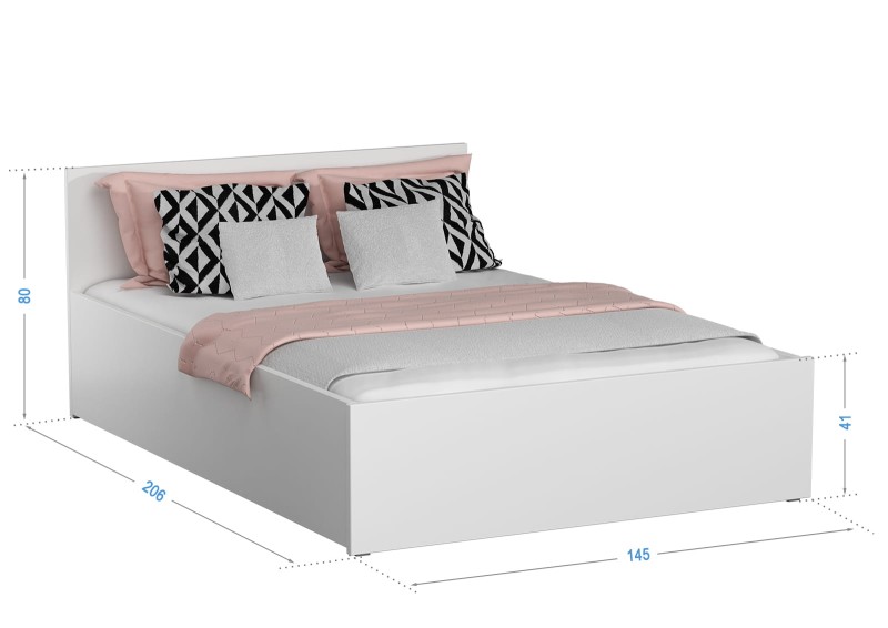 Pat 140x200 cu somieră DM1 stejar sonoma