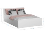 Pat 160x200 cu somieră DM1 stejar sonoma