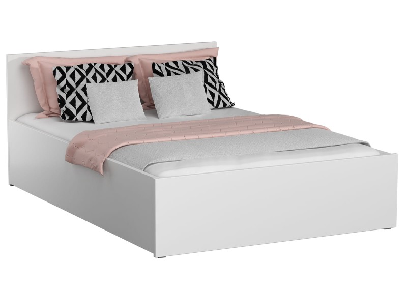 Pat 120x200 cu somieră DM1 alb