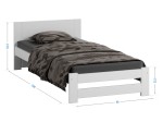Pat 90x200 cu somieră DMD13 Alb