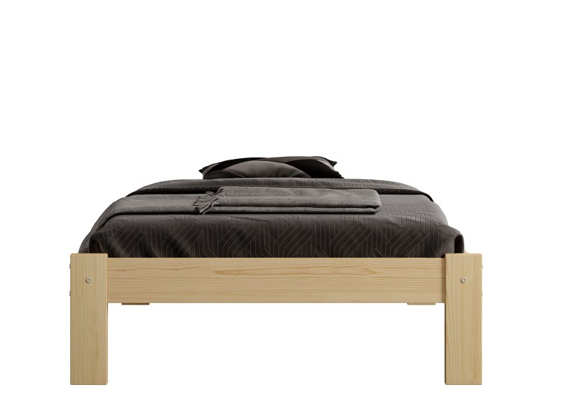 Pat din lemn 90x200 cu somieră Liliana pin