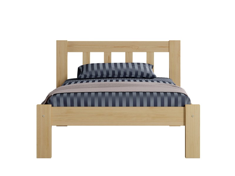 Pat din lemn 90x200 cu somieră Ofelia pin