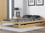 Pat din lemn 120x200 cu somieră Irys nevopsit