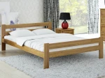 Pat din lemn 120x200 cu somieră Manta stejar