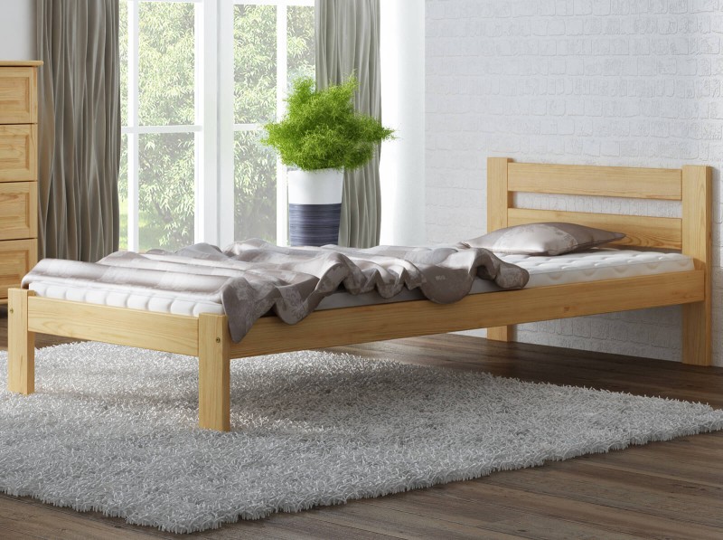 Pat din lemn 90x200 cu somieră Mato eco PIN