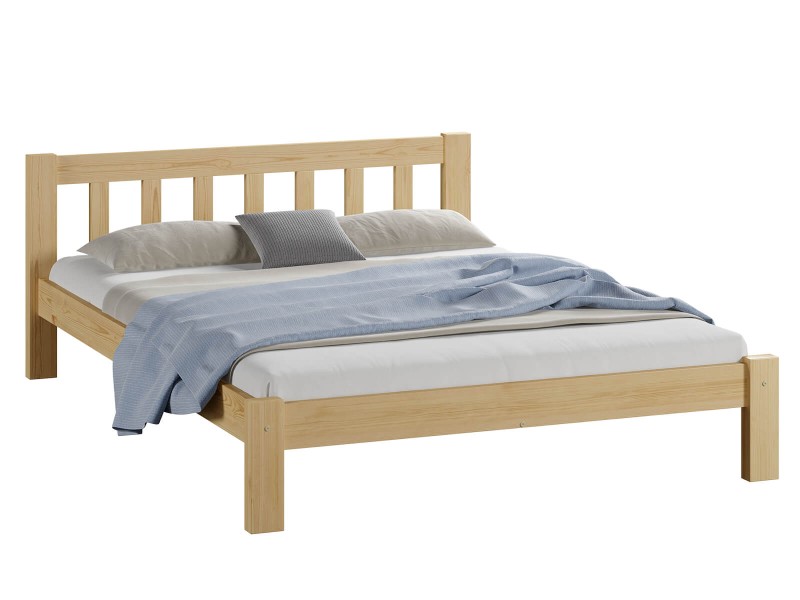 Pat din lemn 160x200 cu somieră Ofelia pin