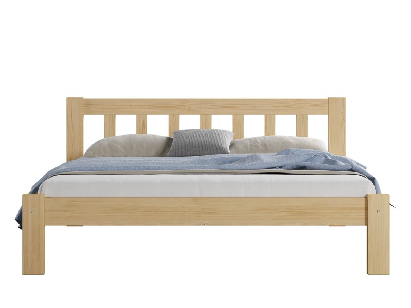 Pat din lemn 160x200 cu somieră Ofelia pin