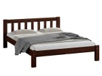 Pat din lemn 120x200 cu somieră Ofelia nuc