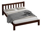 Pat din lemn 120x200 cu somieră Ofelia nuc