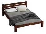 Pat din lemn 160x200 cu somieră Asia nuc
