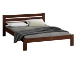Pat din lemn 120x200 cu somieră Asia nuc