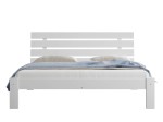 Pat din lemn 140x200 cu somieră Klara alb