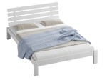 Pat din lemn 140x200 cu somieră Klara alb