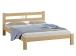Pat din lemn 140x200 cu somieră Nikola pin