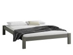 Pat din lemn 160x200 cu somieră Liliana gri