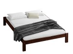 Pat din lemn 140x200 cu somieră Liliana nuc
