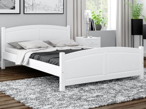 Pat din lemn 160x200 cu saltea din spumă cu somieră Mela