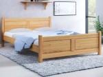 Pat din lemn 120x200 cu somieră Lena PIN