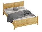 Pat din lemn 120x200 cu somieră Lena PIN