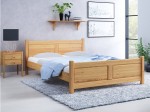 Pat din lemn 120x200 cu somieră Lena PIN
