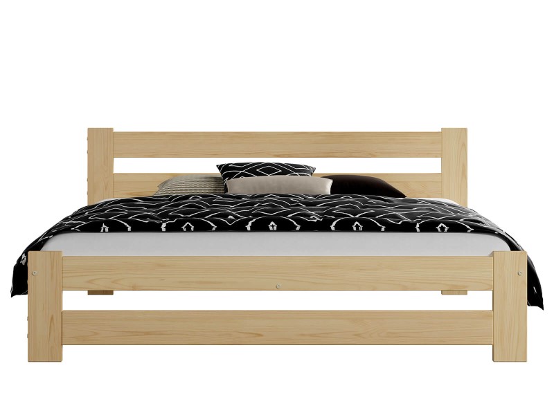 Pat din lemn 120x200 cu somieră Kada PIN