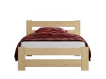 Pat din lemn 80x200 cu saltea din spumă cu somieră Kada nevopsit