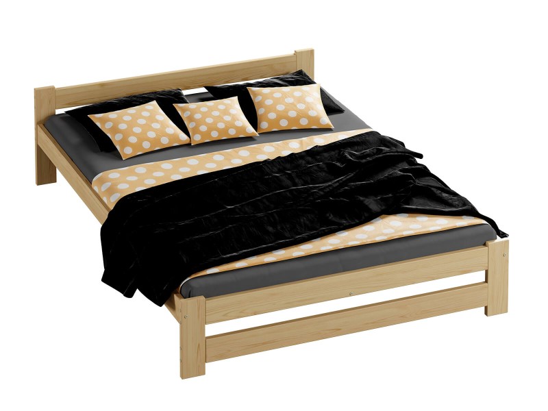 Pat din lemn 180x200 cu somieră Inter PIN