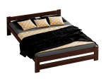 Pat din lemn 140x200 cu somieră Inter nuc