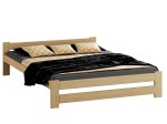 Pat din lemn 140x200 cu somieră Inter nevopsit