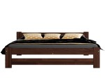 Pat din lemn 160x20 cu somieră Inter nuc