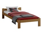 Pat din lemn 90x200 cu somieră Naba stejar