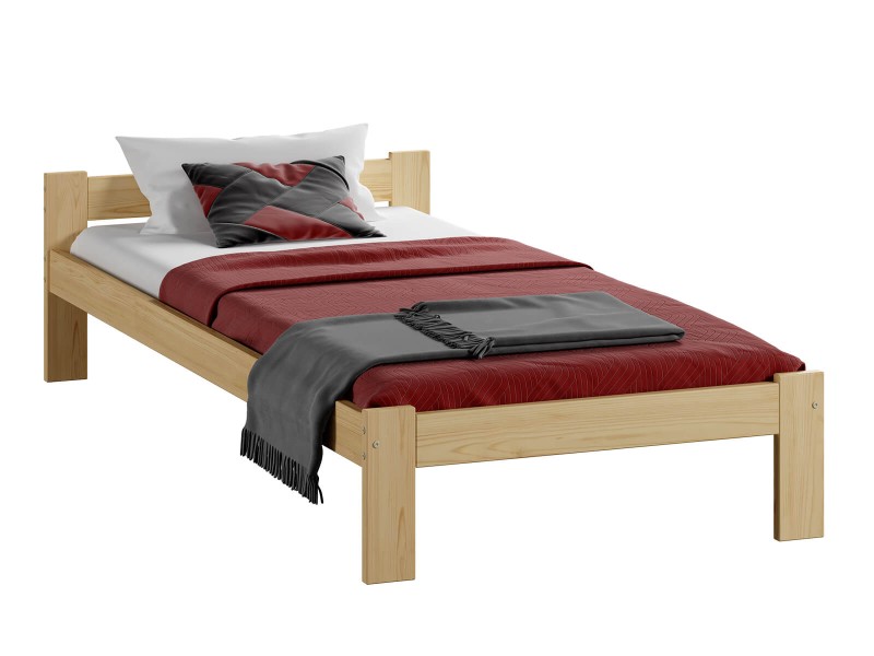 Pat din lemn 80x200 cu somieră Naba Eco PIN