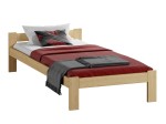 Pat din lemn 80x200 cu somieră Naba nevopsit