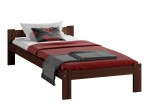 Pat din lemn 90x200 cu somieră Naba eco nuc
