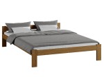 Pat din lemn 140x200 cu somieră Naba eco stejar