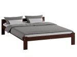 Pat din lemn 140x200 cu somieră Naba eco nuc