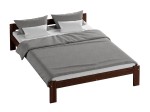 Pat din lemn 140x200 cu somieră Naba eco nuc