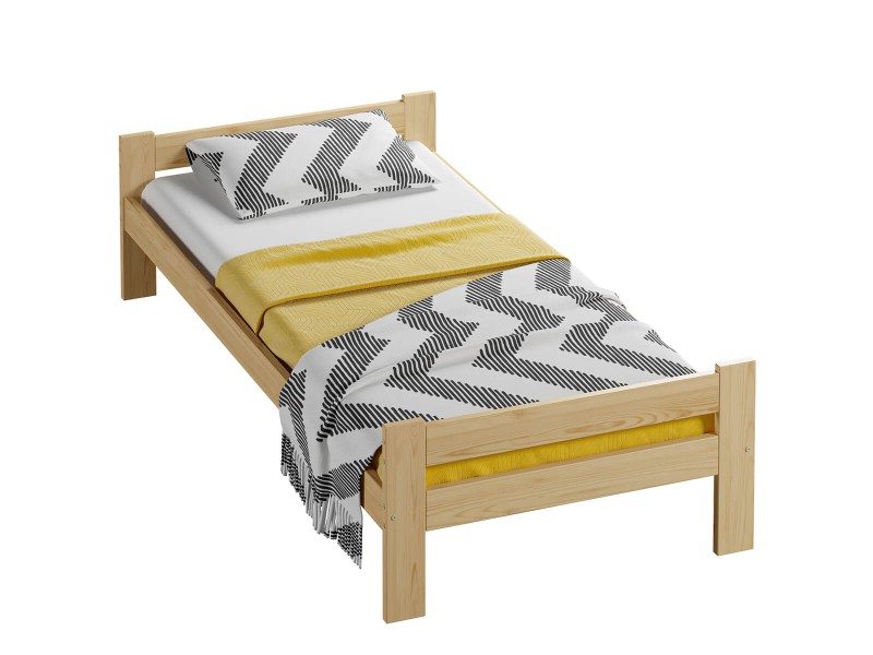 Pat din lemn 80x200 cu somieră Prima Eco PIN