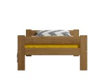 Pat din lemn 90x200 cu somieră Prima eco stejar