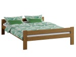Pat din lemn 120x200 cu somieră Prima eco stejar