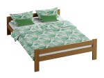 Pat din lemn 120x200 cu somieră Prima eco stejar
