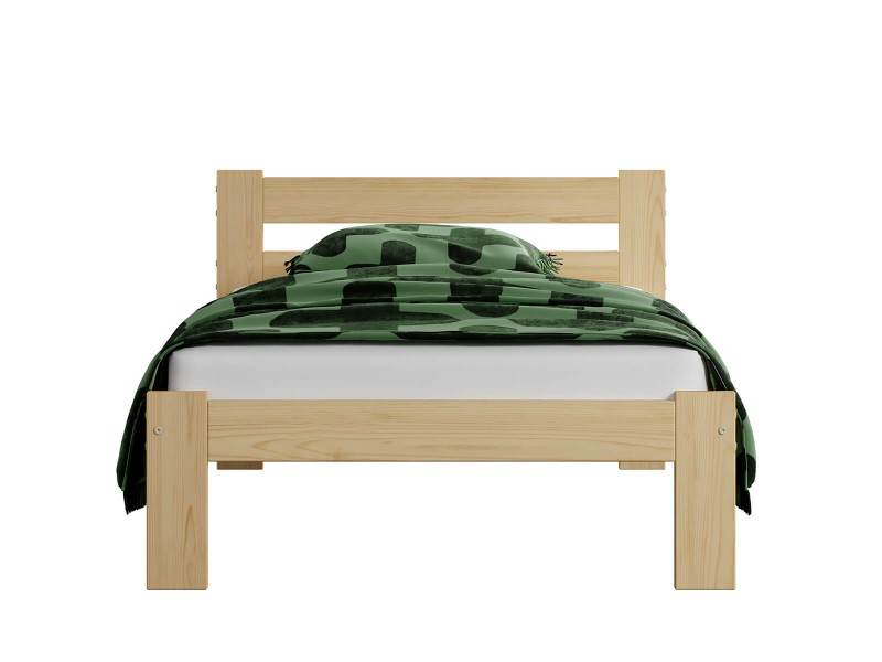 Pat din lemn 90x200 cu somieră Mato nevopsit