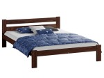 Pat din lemn 120x200 cu somieră Mato eco nuc