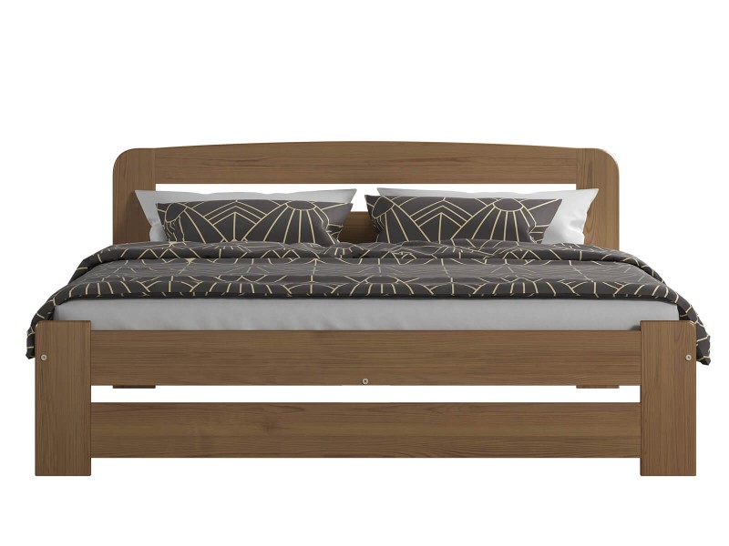 Pat din lemn 140x200 cu somieră Lidia stejar