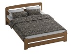 Pat din lemn 140x200 cu somieră Lidia stejar