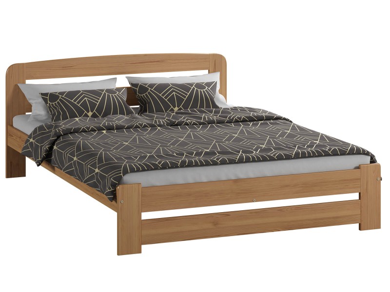 Pat din lemn 160x200 cu Saltea cu arcuri individuale cu somieră Lidia