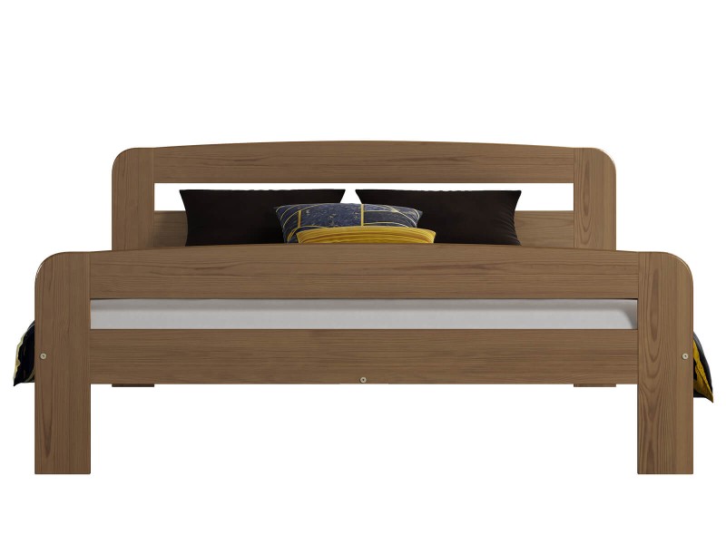 Pat din lemn 120x200 cu somieră Klaudia stejar