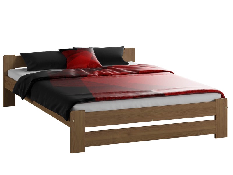 Pat din lemn 160x200 cu somieră Niwa stejar